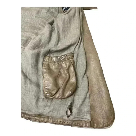 Giorgio Armani Men's 100% Soft Lambskin Leather Jacket Made In Italy Sz 48 - Picture 14 of 16